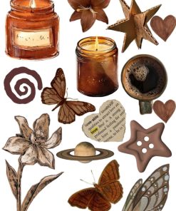 Sticker màu nâu aesthetic – Nét chấm phá Vintage cho tâm hồn nghệ sĩ